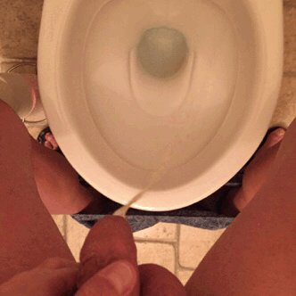 Hard cock pissing