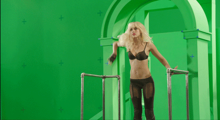 Jessica Alba Stripping Behind The Scenes Green Screen From Sin City 2.