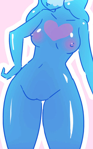 Slime girl expands shower preview