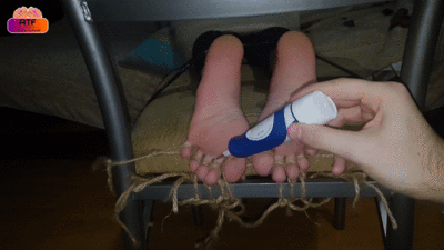 Inhale feet while tickle