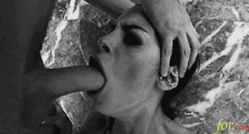 Submissive throat fucked