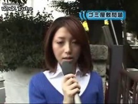 Japanese sports news flash anchor fucked