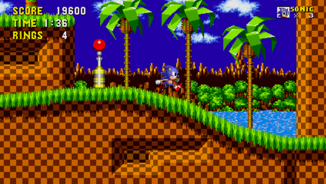 Green hill zone unused sonic hedgehog