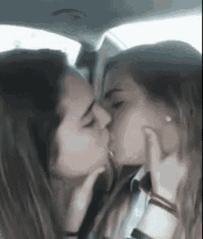 Horny german lesbians kissing