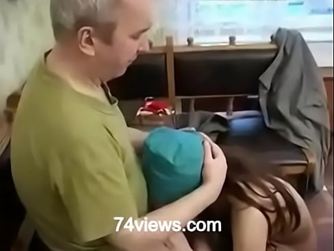 Horny russian grandpa fucks maid