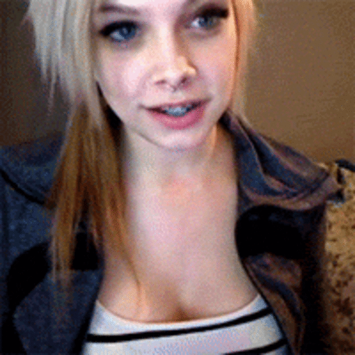 Omegle tits girl plays with