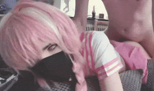 Pink haired teen slut handling