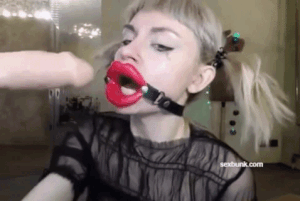 Shaved teeny takes cock mouth